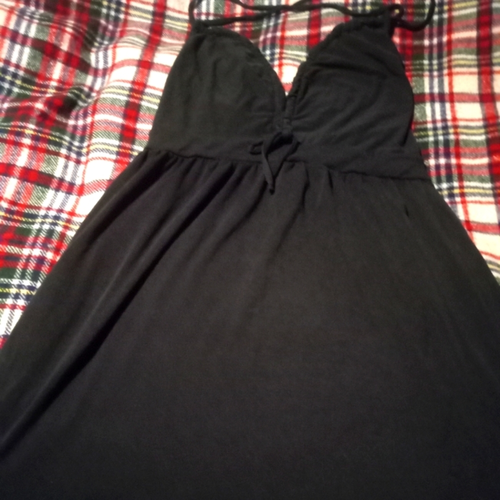 The North Face Black Strapless V-Neck Sundress